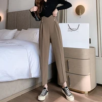 fashion female pants spring 2022 straight black white khaki trousers suits formal casual s xl new womens pants harajuku 80g