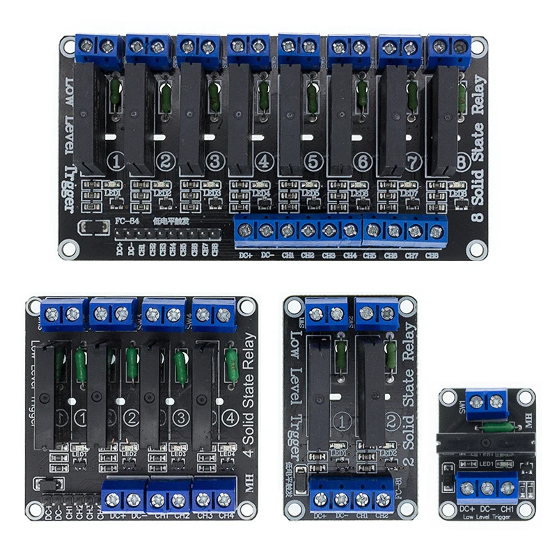 

5V 1 2 4 8 Channel SSR G3MB-202P твердотельный релейный модуль 240V 2A выход с фотоэлементом Diy Kit для ARDUINO
