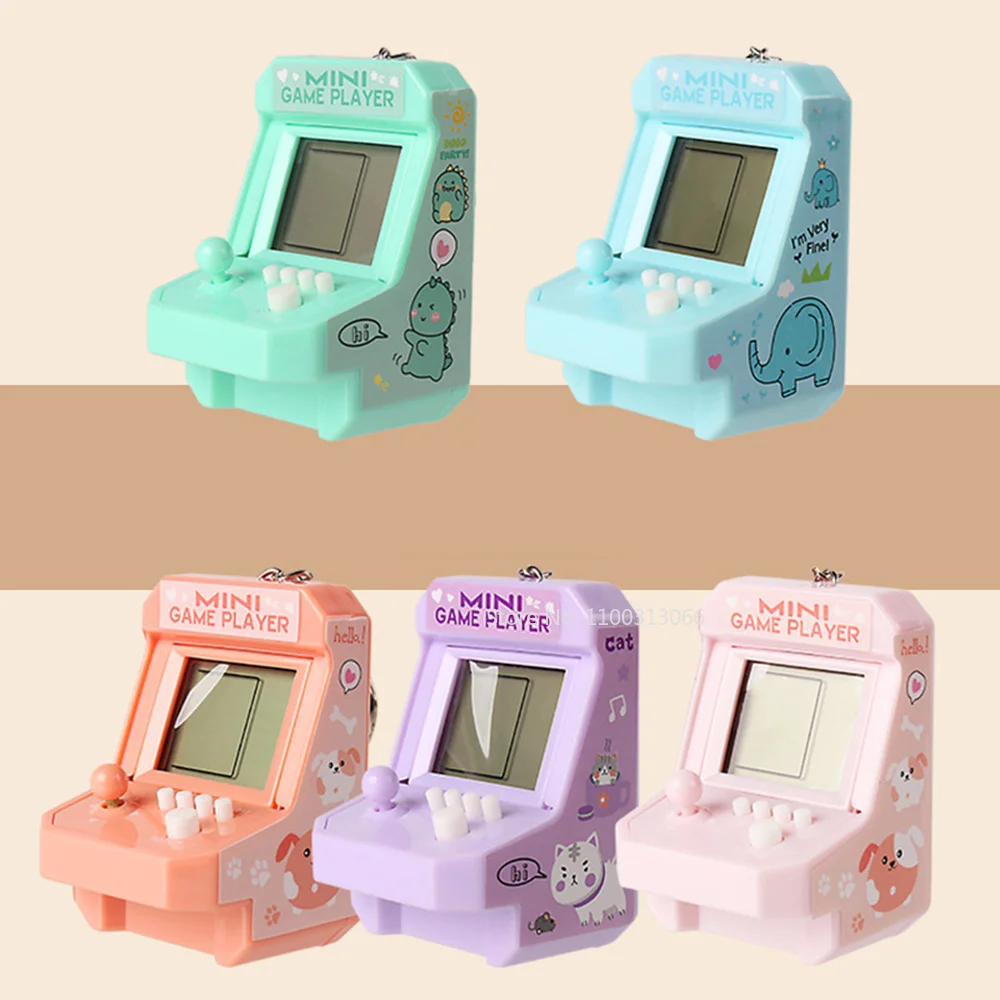 

Mini Portable Classic Retro Handheld Game Console Keychain Children Classic Nostalgic Game Machine Educational Pets Toys Gift