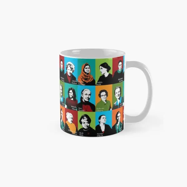 

Feminist Icons Classic Mug Design Printed Photo Cup Drinkware Coffee Gifts Tea Image Handle Round Simple Picture