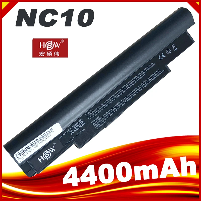 Аккумулятор на 4400 мА · ч для Samsung NC10 10,2 дюйма NP-NC10 NC20 ND10 ND20 N110 N120 N130 N135 AA-PB1TC6B