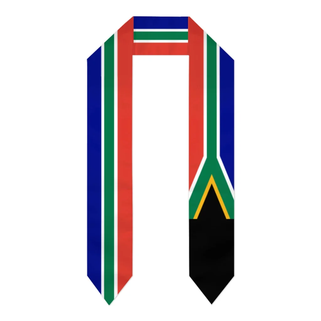 Палантин с Африканским флагом плотный поясом для выпускного двусторонний