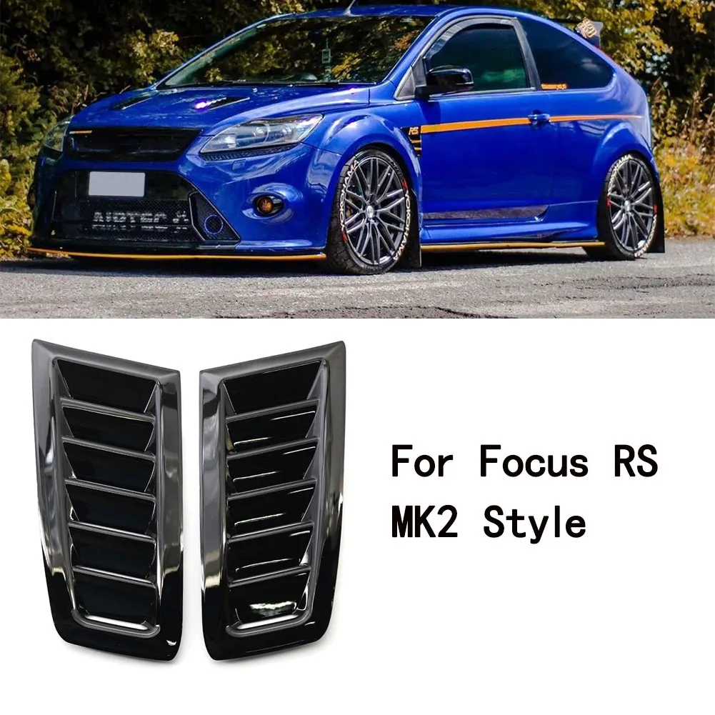 

For Ford Focus MK2 RSABS Bright Black Style Engine Hood Vent Car Accessories High-quality Engine Vent Cover