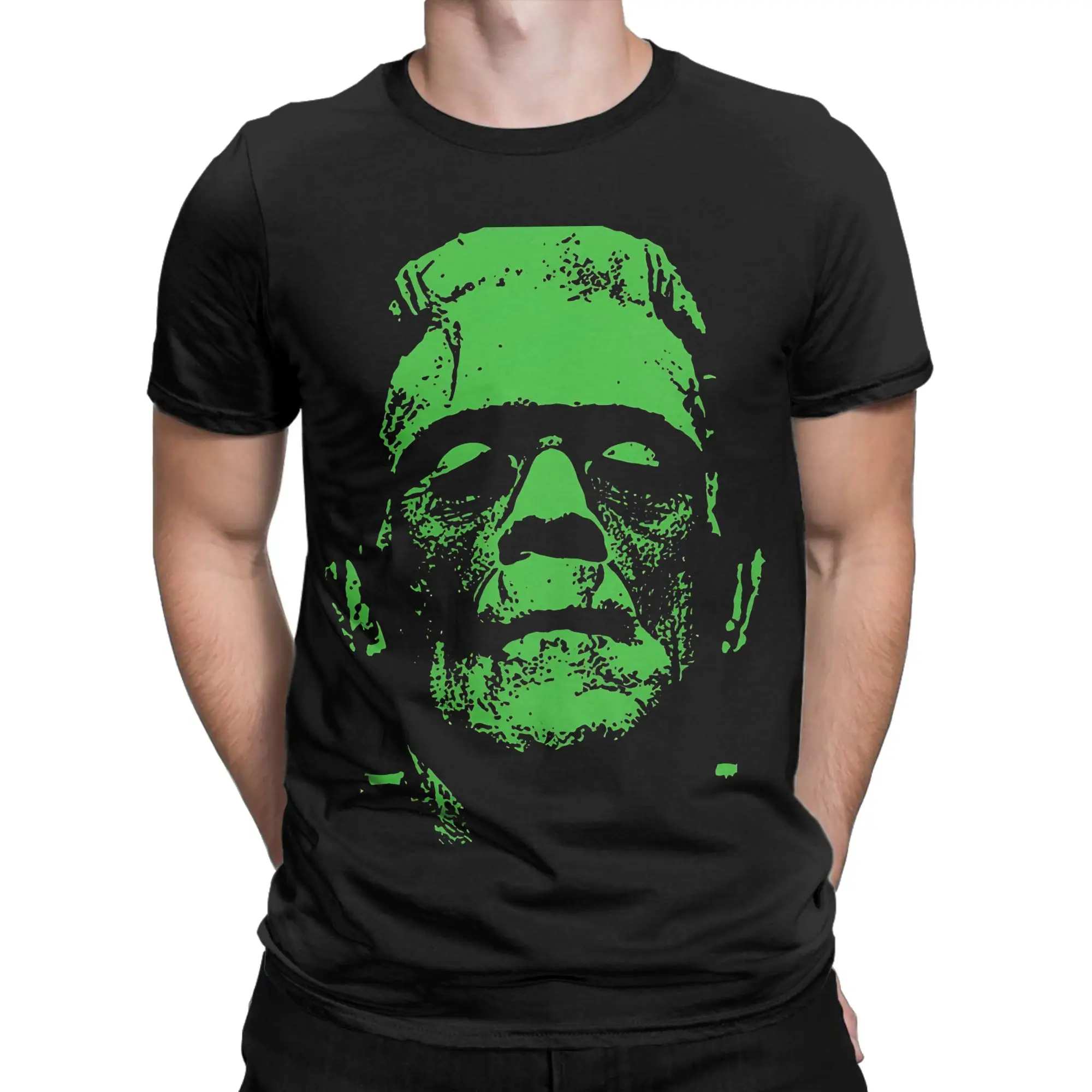 Зеленая футболка Monster Novelty из 100% хлопка, футболки с изображением Франкенштейна, топы для мужчин (art.: 3920db8553df0) - 3920db8553df0