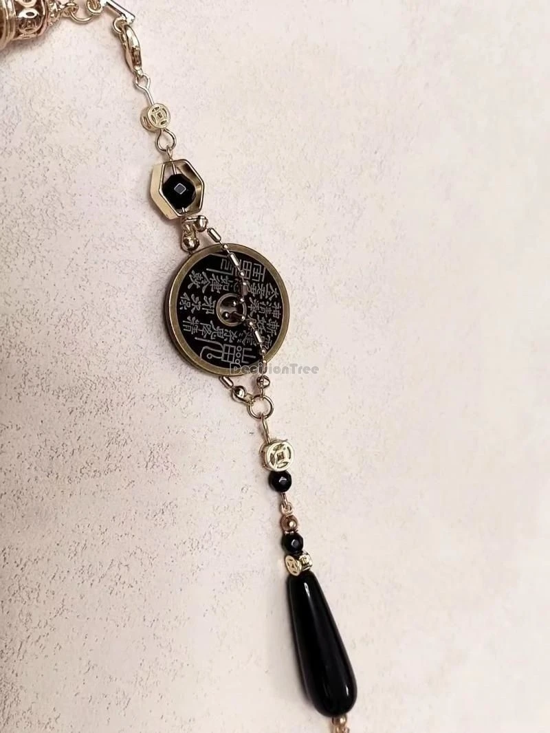 2024 Китайские Длинные элегантные серьги в стиле древнего монет Подвесные для