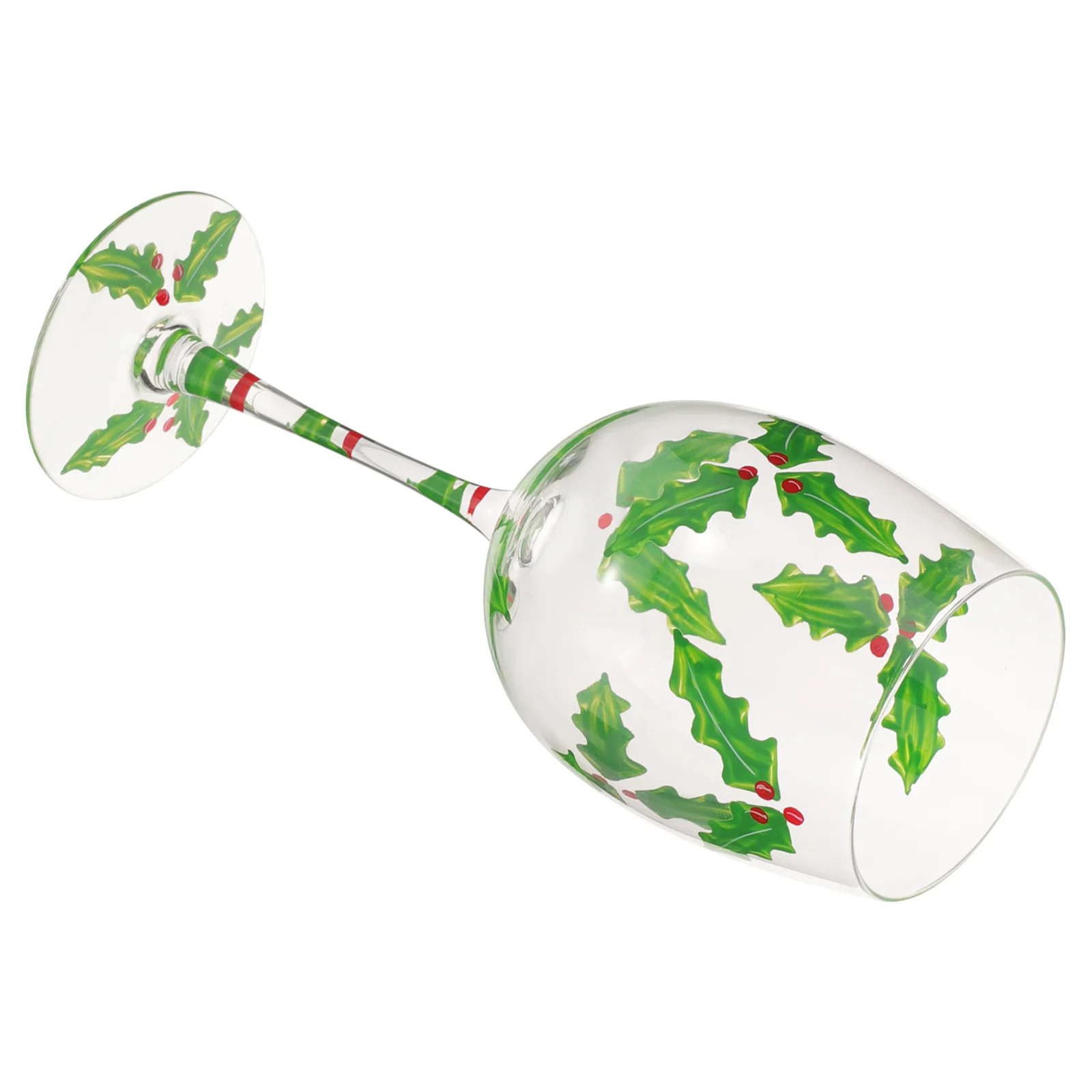

Glass Christmas Goblet Decor Scarf Decorative Ball Party Cup Theme Drinking Xmas
