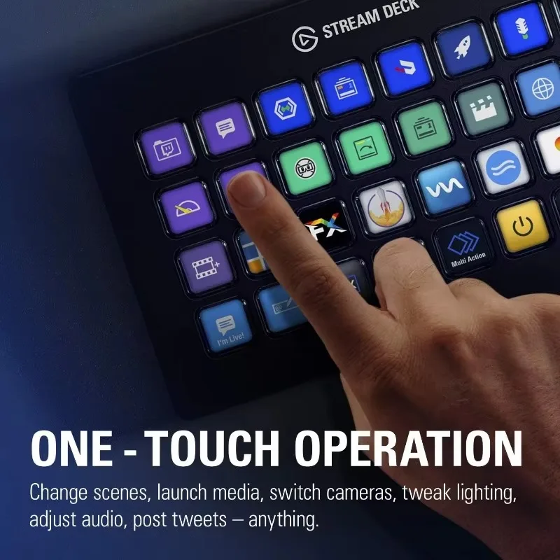 Фото 【Лучший выбор】Stream Deck XL – профессиональный студийный контроллер, 32 макроклавиши, позволяющие запускать действия в приложениях и программном обеспечении, таких как OBS, Twitch. №4