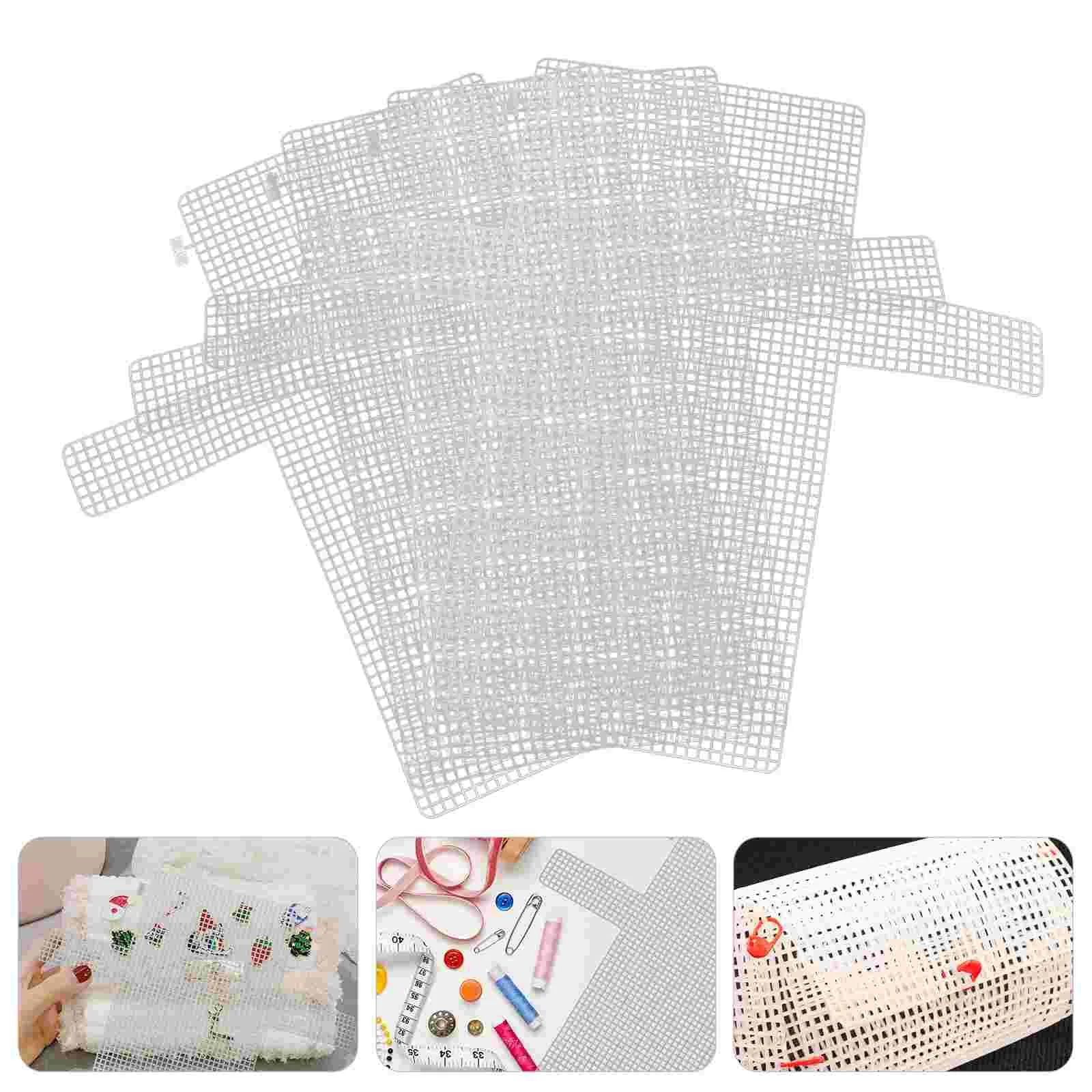 

4 Pcs Hook Bag Mesh Plastic Grid Panel DIY Sheets Canvas Supplies Supply Crafts