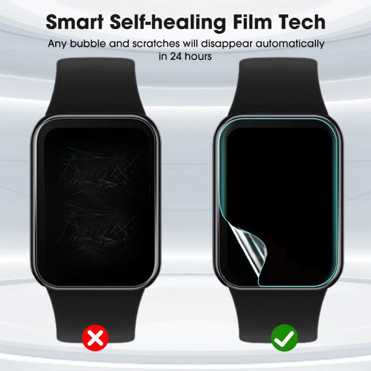 Фото Гидрогелевая пленка/композитная мембрана для Xiaomi Watch 9/8 Active, защитная пленка от царапин для Miband 8/9 Active №5