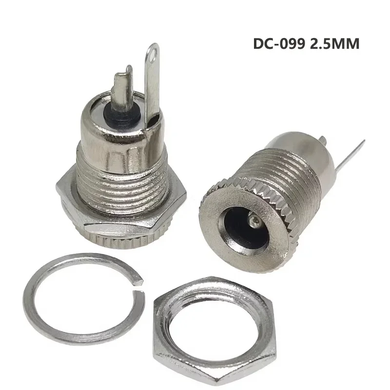 1050 шт. DC099 5,5 мм * 2,1 мм разъем питания постоянного тока, гнездовой разъем для монтажа на панели, металлический DC-099, открытое отверстие 11 мм 5,5*2,1 5,5*2,5 (art.: 3920cd4227152) - 3920cd4227152