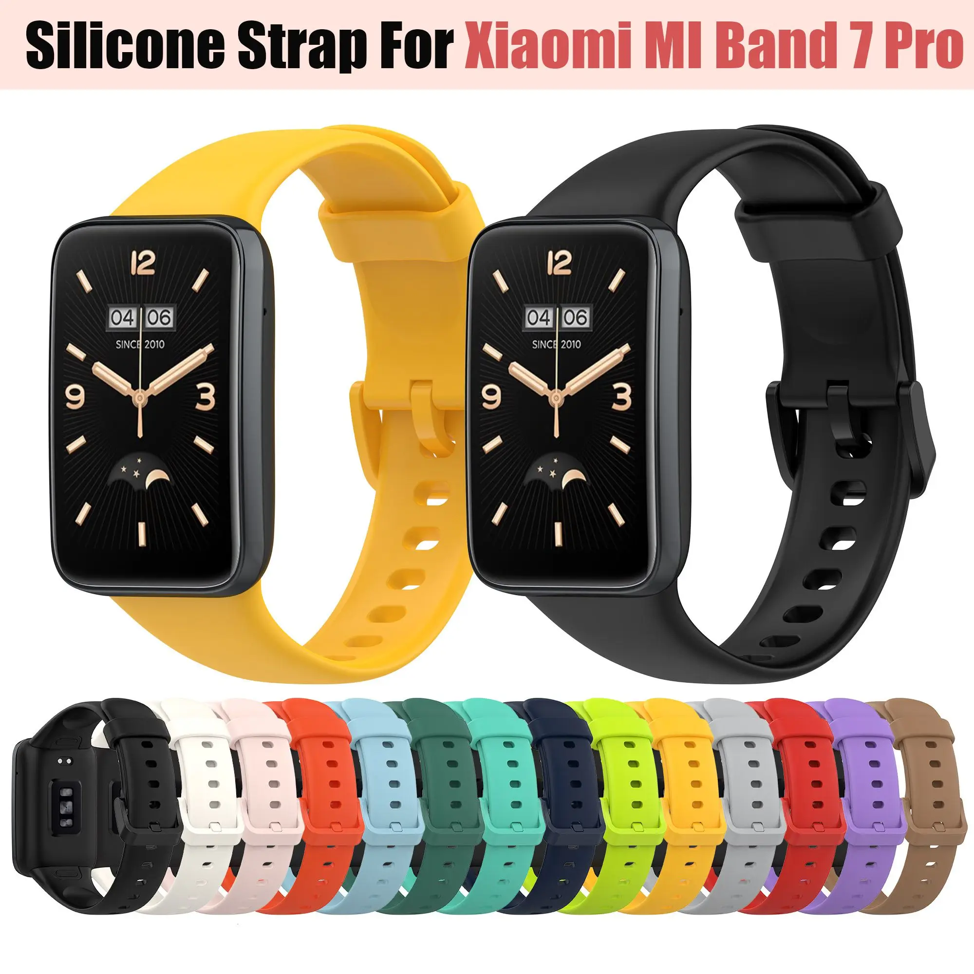 

Soft Accessories Bracelet Smart Watch Replacement Silicone Wristband Strap For Xiaomi Mi Band 7 Pro