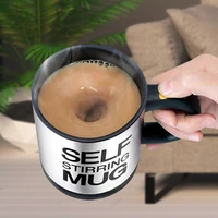 self stirring cup stainless steel stirring coffee tea cup automatic electric lazy coffee milk stirring automatic stirring 400ml