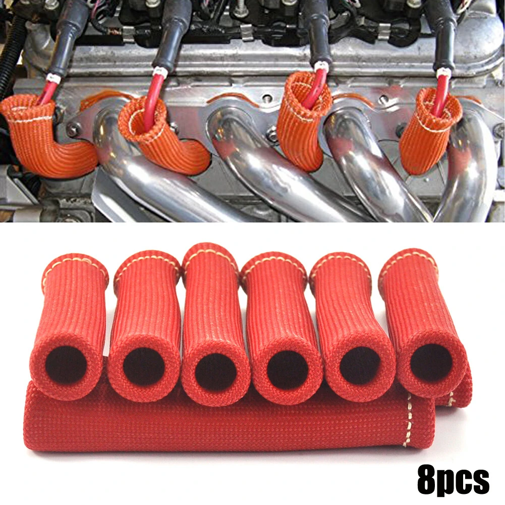 Sleeve Wire Sheath For Hot Rod Heat Shield Red Replacement Spare Parts