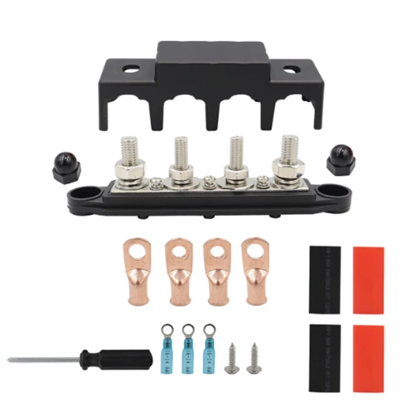 

Busbar Box Plate 250A Integrated Specification Current Busbar Cable Box Power Box Spare Parts For RV Yacht Car Black