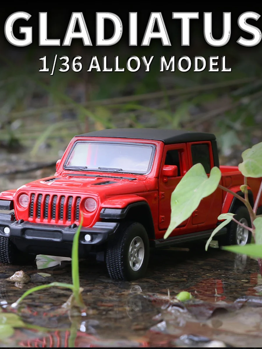 

1:36 JEEP Wrangler Gladiator SUV Alloy Car Model Jeep Pull Back Toy Car For Children Boys Diecast ; Toys Vehicles Pickup Car Toy