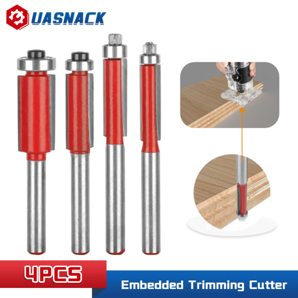 

Фреза по дереву с двумя подшипниками, 6 мм, 1/4 дюйма, 4 шт.