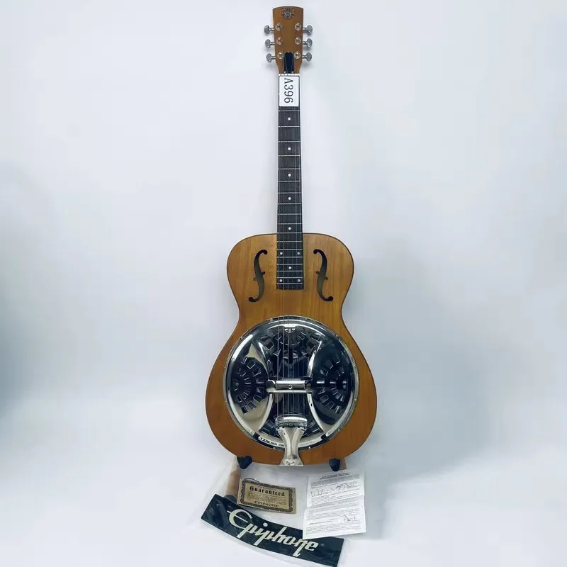 Epi Hound Dog с круглым грифом Dobro Guitra Vintages Цветной кленовый резонатор Гитара