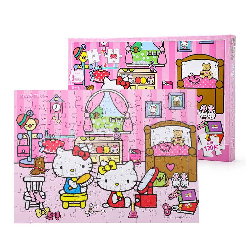 

Hello Kitty Children's Toys Girls' Puzzle Educational Toys Cartoon Baby Princess Coloring Creative Handmade