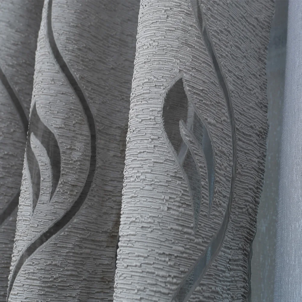 

Шторы LEEJOOM из полиэстера серого цвета для гостиной