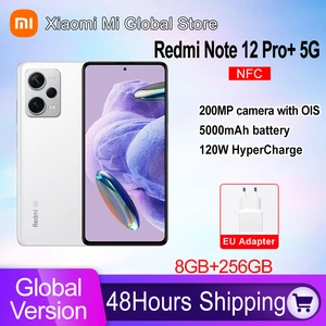 Global Version Xiaomi Redmi Note 12 Pro Plus 5G Smartphone 6.67 Inch 8GB 256GB NFC 200MP OIS Camera 120Hz AMOLED 120W Charge
