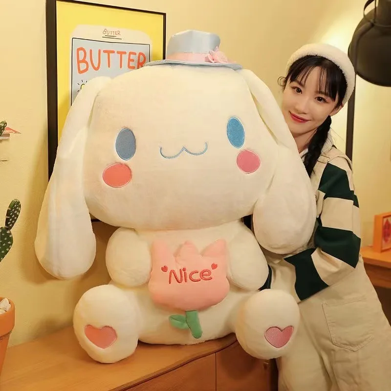 

Kawaii Sanrio Anime Figures Cinnamoroll Cartoon Large Plush Sitting Cute Doll Pillow Home Decorate Toys Children Birthday Gifts