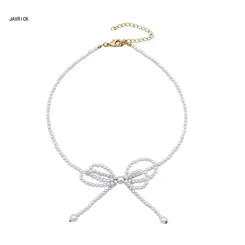 Шикарная цепочка на шею с бантом изысканное ожерелье-цепочка замком нежные