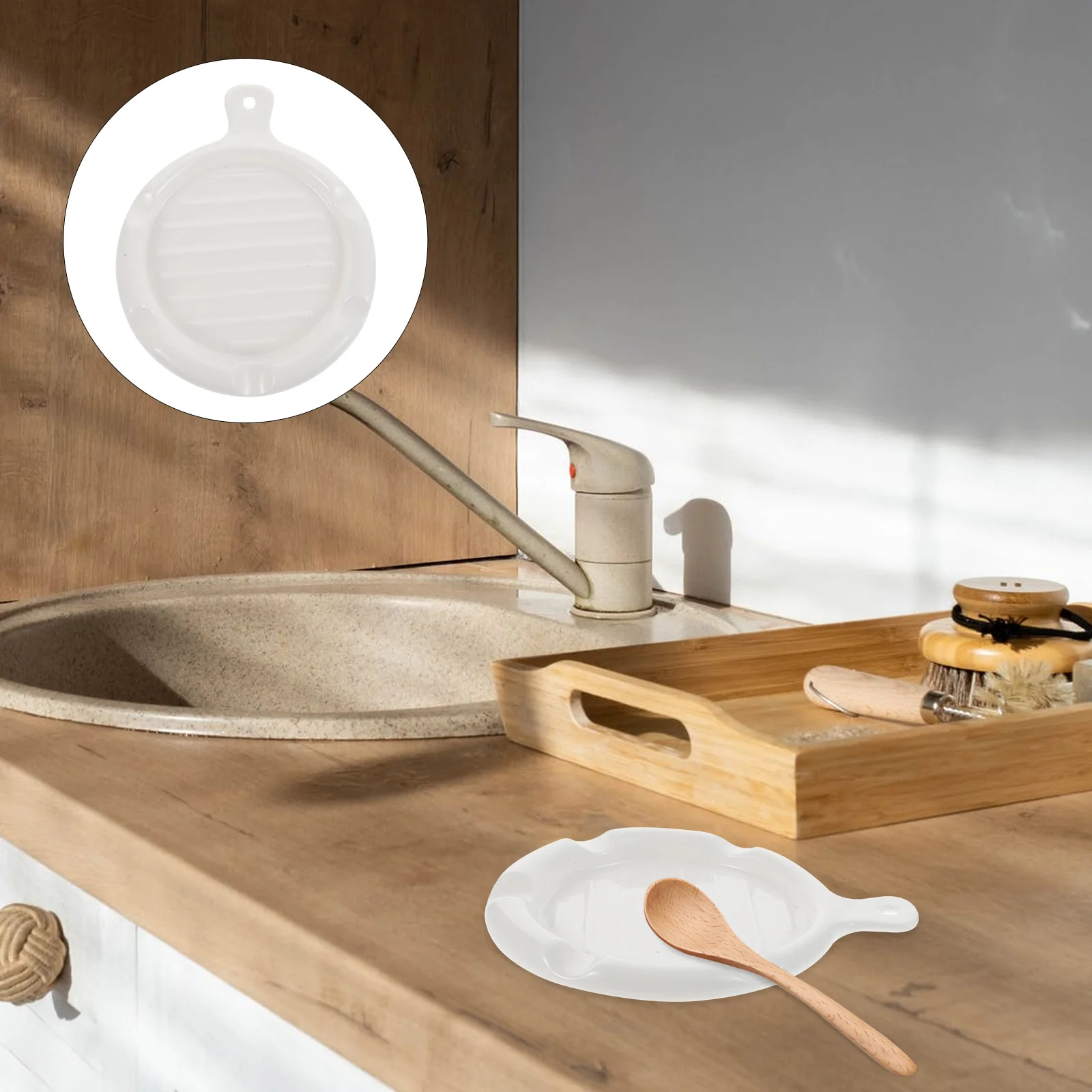 

Ceramic Spatula Rest Spoon Holder Spoon Rest Rack Fork Cookware Holder