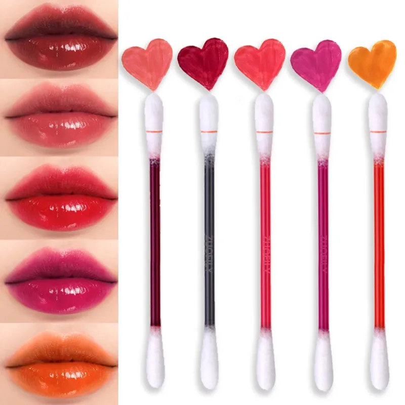

20 Pcs Cigarette Case Cotton Swabs Lip Glaze Matte Velvet Lip Gloss Disposable Lip Gloss Cotton Swabs Lasting Waterproof