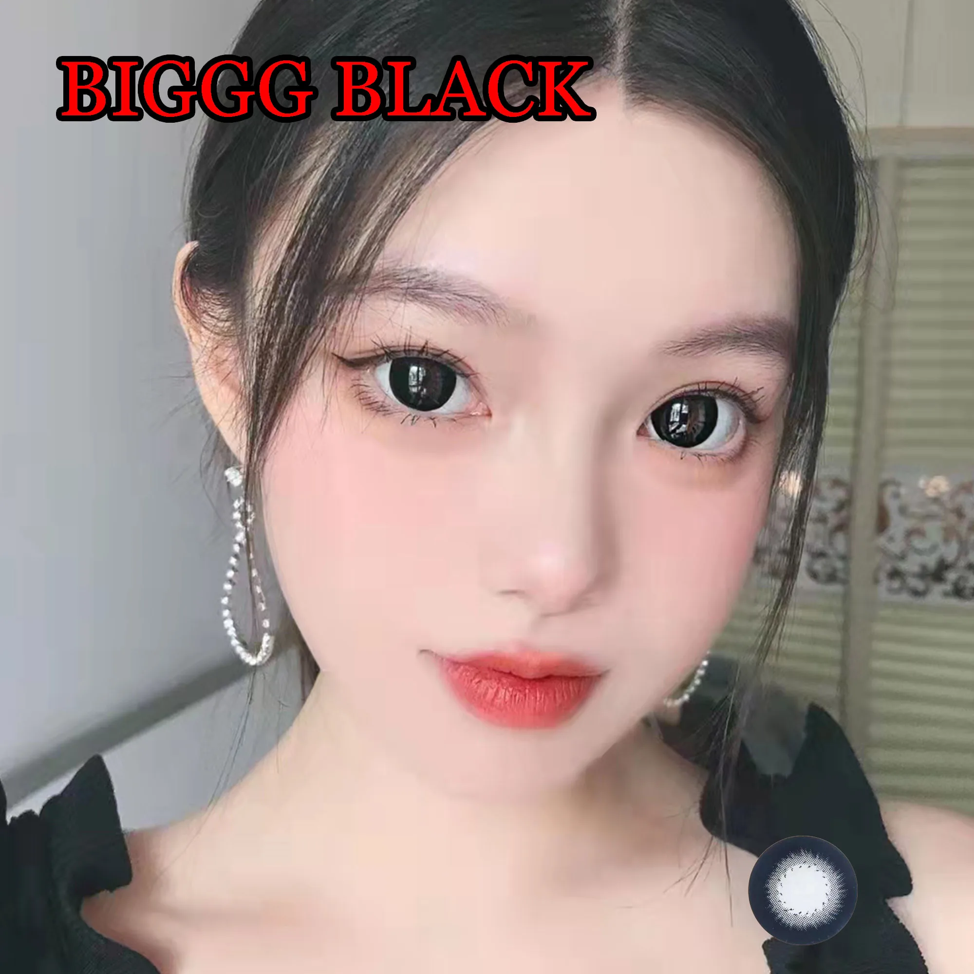 

ViviGo 14.50mm Dark Eye Look Soft Contact Lenses Women Men Accessories линзы для глаз цветные Biggg Black