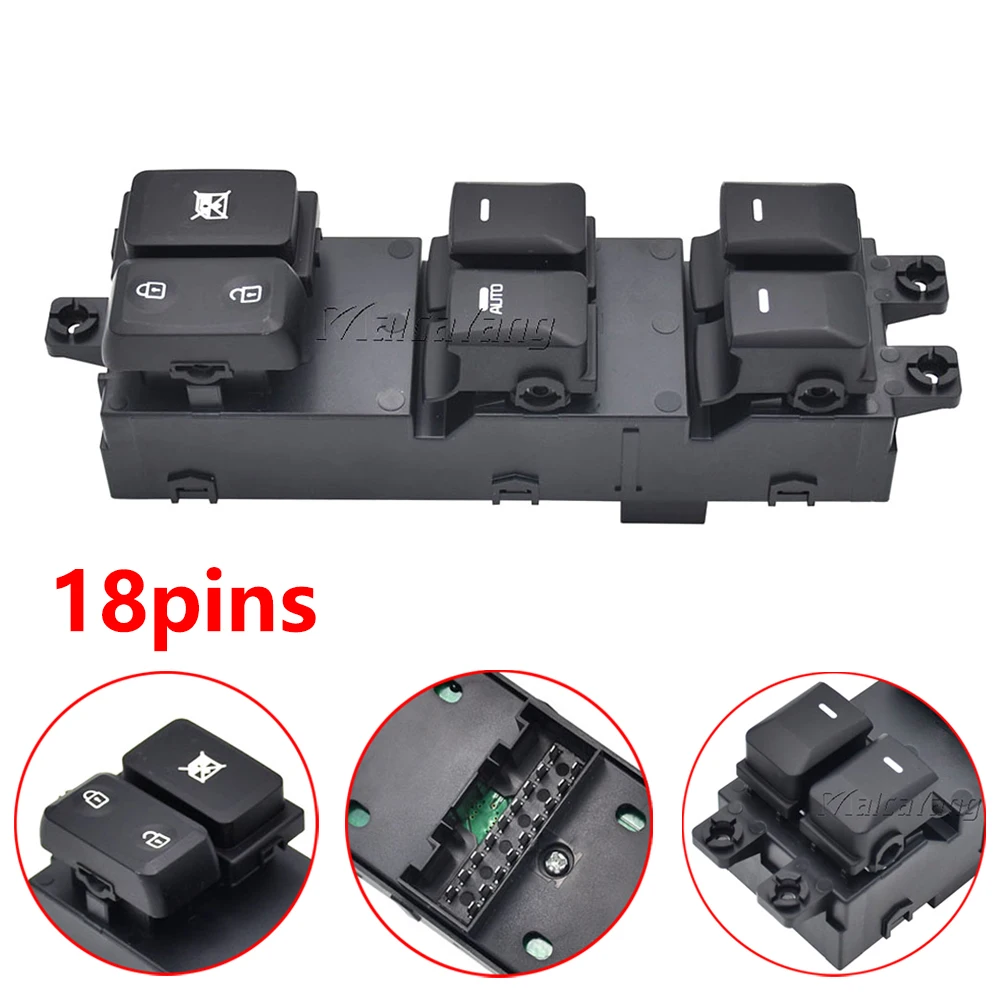 

18 Pins New 93570-1Y500 Window Electric Switch For Kia Morning Kia Picanto TA 2011-2017 49749B-1000 935701Y500