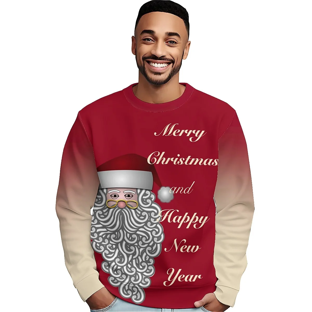 Рождественская Толстовка с длинным рукавом и 3D принтом liasao унисекс одежда для