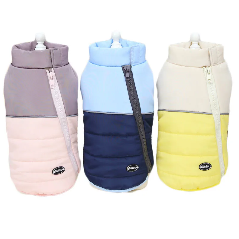 

Warm Dog Clothes Winter Zipper Decor Dog Down Jacket For Small Medium Dogs Yorkshire Terrier Puppy Vest Clothing Pet Outfit Coat