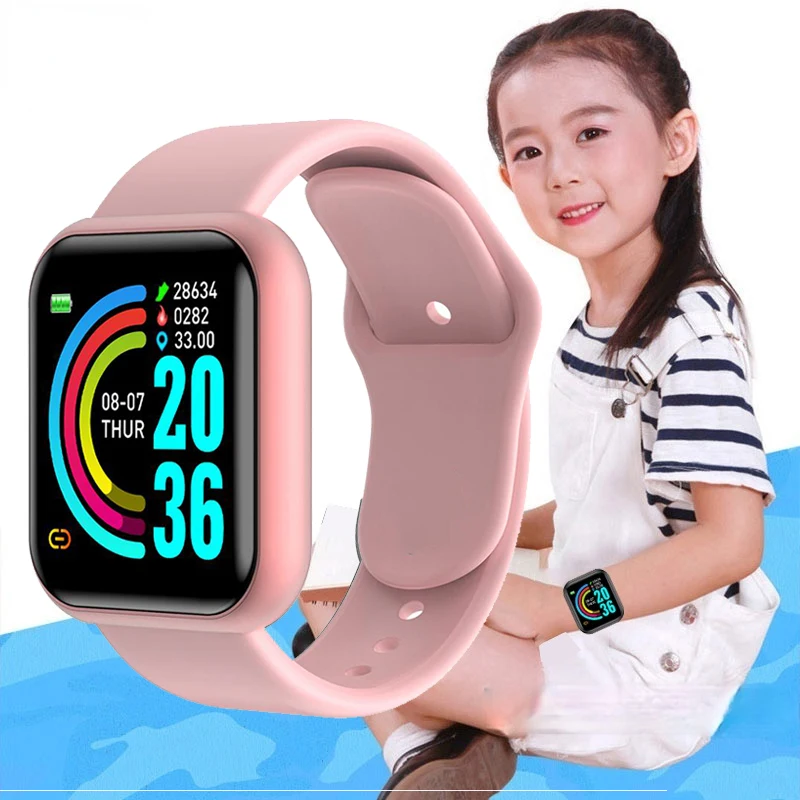 

Smart Watch Children's Digital Sport Electronic Smartwatch Bluetooth Fitness Message Reminder Women Kids Watches Y68 D20