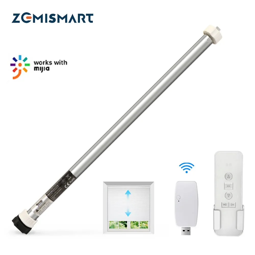

2023NEW Zemismart-двигатель магазина для рулонной перезаряжаемой машины, для занавески Электрический motorisé, с пультом дистанционного управления, ap