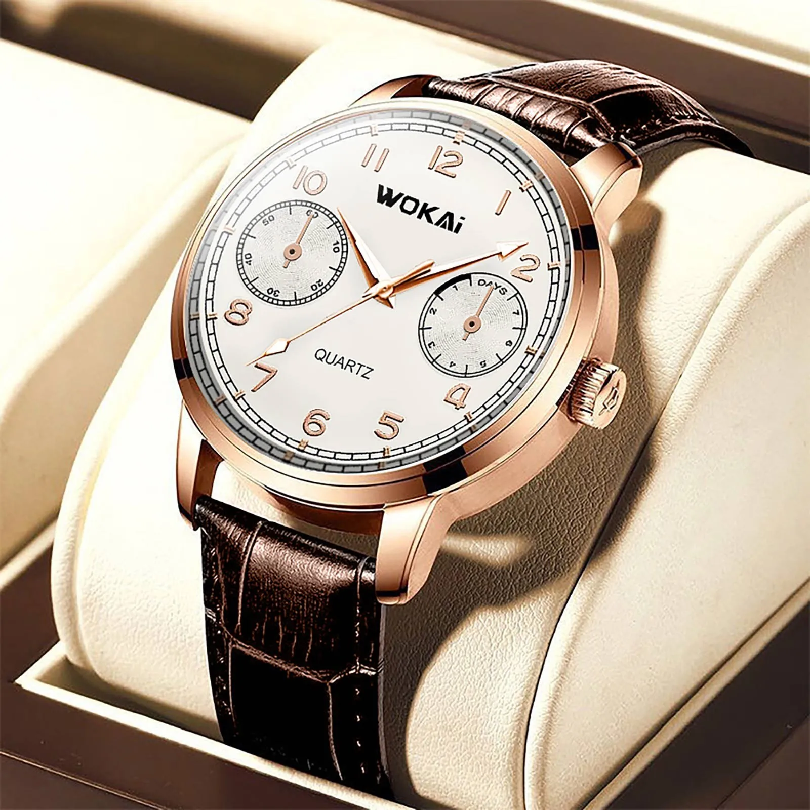 

Luxury Men's Watches Waterproof Luminous Quartz Wrist Watch Leather Date Sports Top Brand Male Watch For Men Relogio 2022