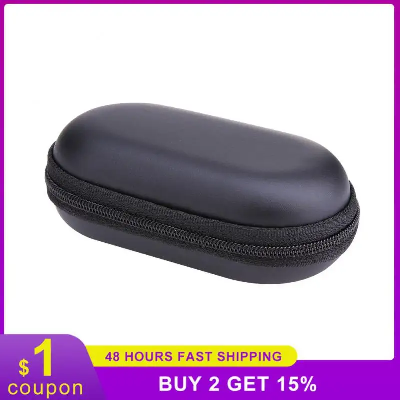 Portable Earphone Pouches Storage Cases Black Scratchproof Headphone Case Pouch Bag Headphone Carry Bag Eva Headphone Carry Bag