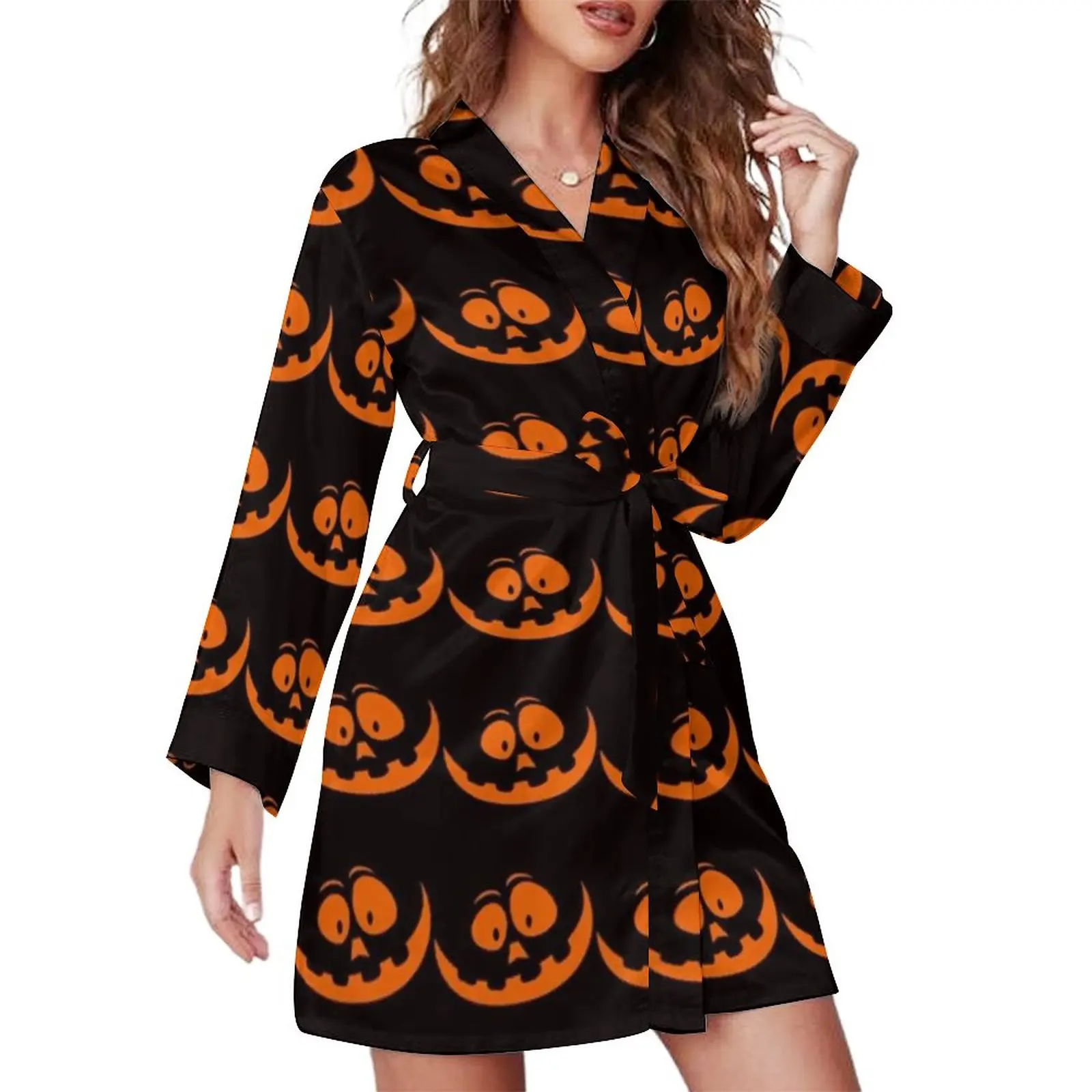 

Пижама в виде тыквы на Хэллоуин, халат на Хэллоуин, новое платье на заказ, Классическая Женская рождественская одежда для сна