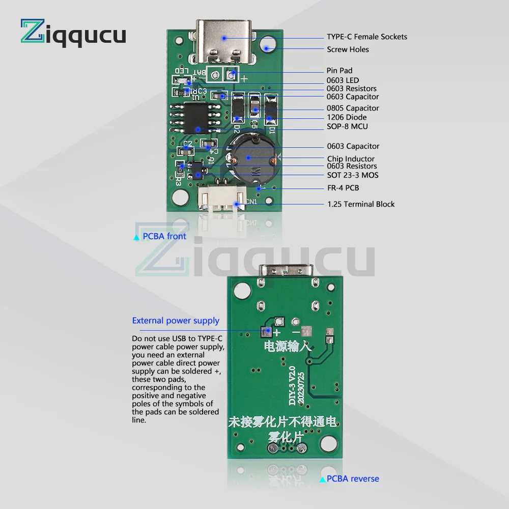 1 шт. 5/10/шт DC5V Usb ультразвуковой распылитель увлажнитель модуль привода Diy посылка