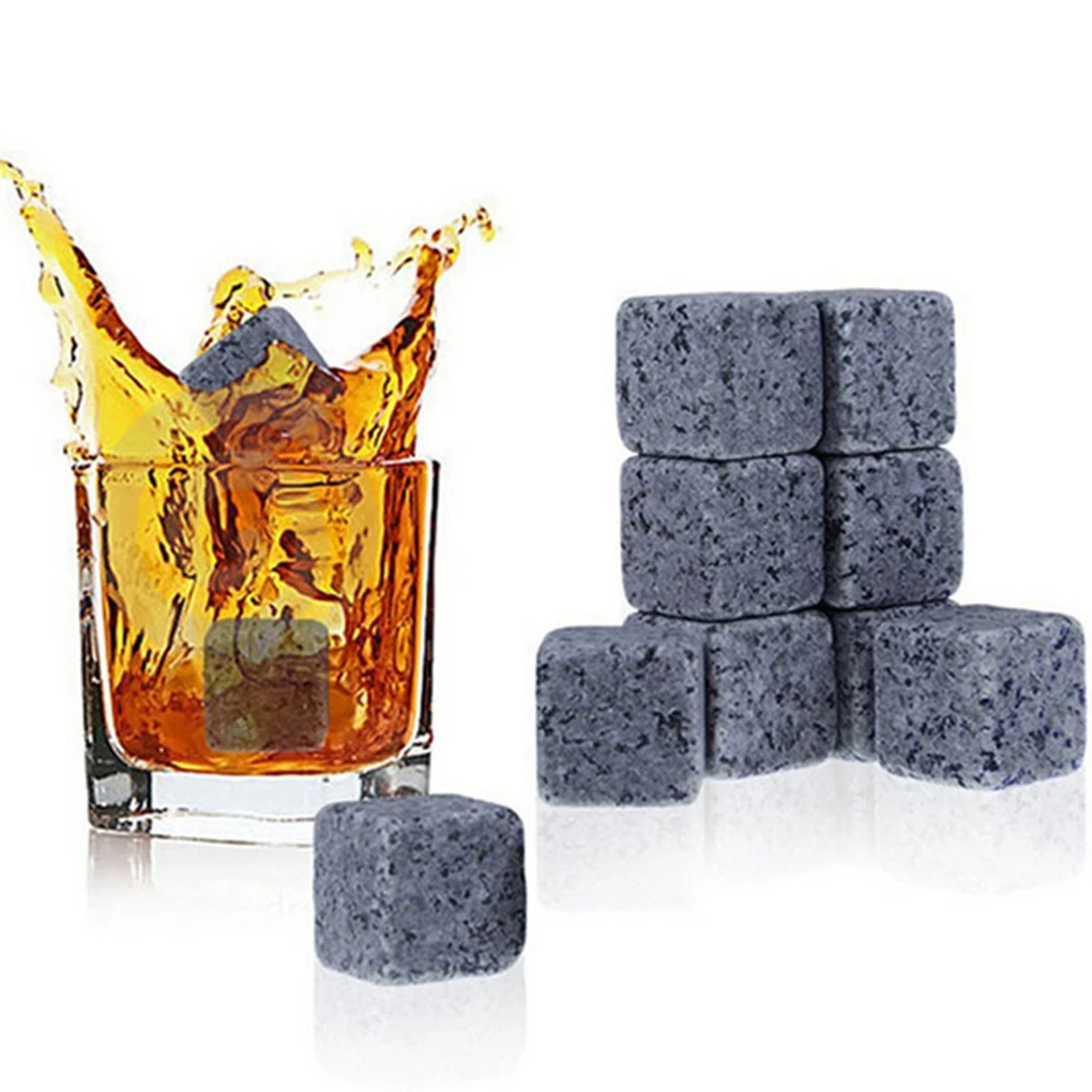 

6pcs/set Whiskey Stones Sipping Ice Cube Whisky Stone Rock Wine Cooler Christmas Bar Accessories