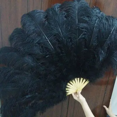 

wholesale black ostrich feathers for Halloween party decorations decorated with belly dancers fan decorated Halloween party