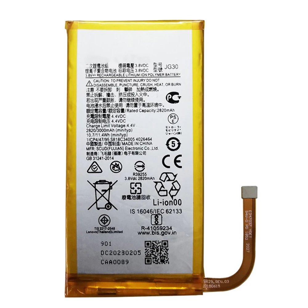 100% Original New 3000mAh JG30 Battery For Motorola Moto J G7 XT1962-1 Good Quality Mobile Phone Batteries+Free Tools