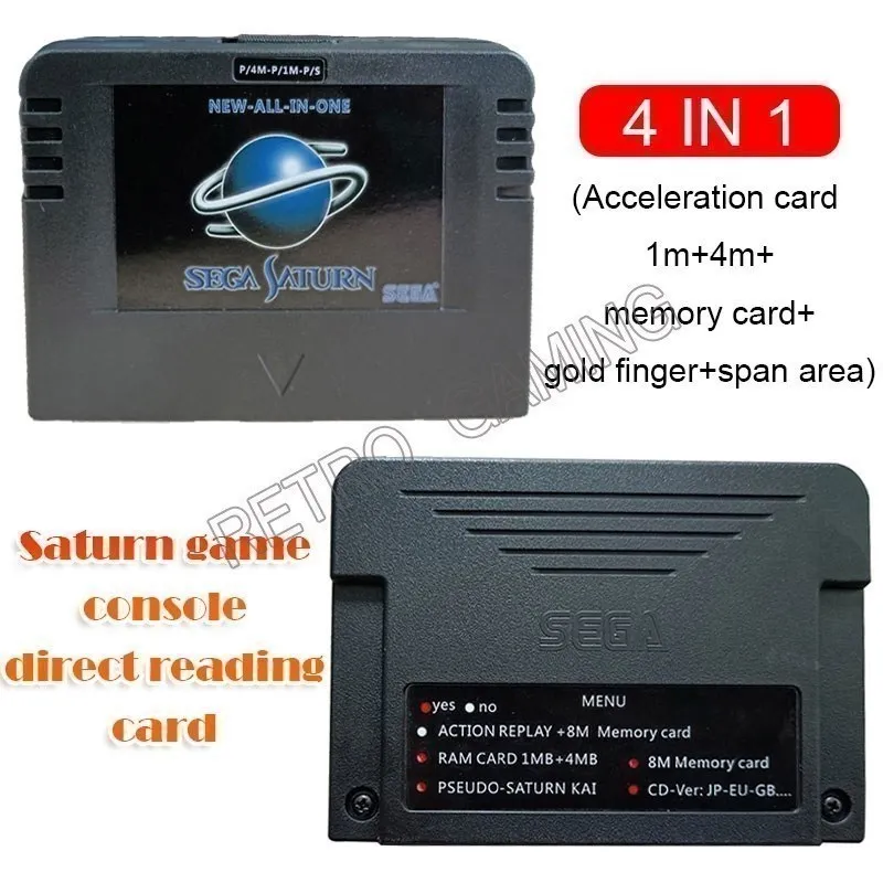 

10pcs Original ALL IN One SEGA SATURN SD Card Pseudo KAI Games Video Used with Direct Reading 4M Accelerator Function 8MB Memory