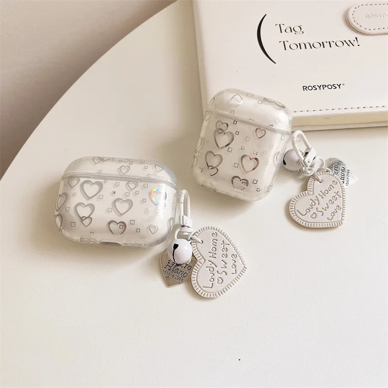 

Colorful Heart Pendant 2022 AirPods 3 Case Apple AirPods 2 Case Cover AirPods Pro Case IPhone Earbuds Accessories Air Pods Case