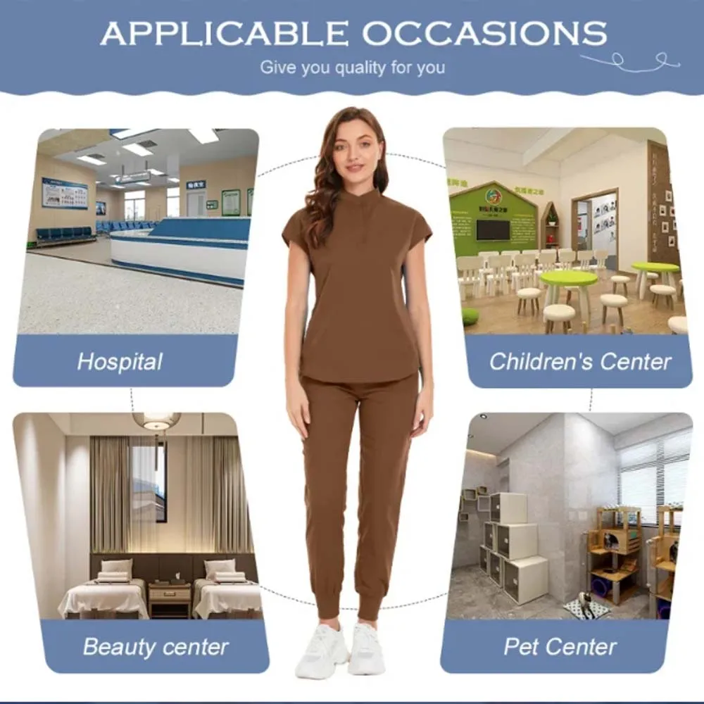 Модная медицинская униформа женские наборы скрабов больничные врачи аксессуары