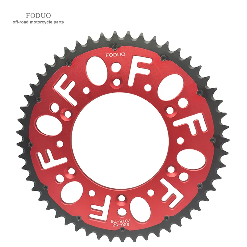 Задняя звездочка 52T стальная алюминиевая двойная пластина для Honda CR CRF XR MRM 125 150F 230F