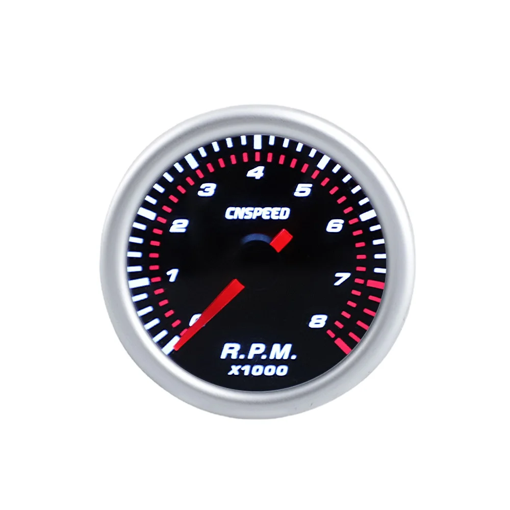 52MM 12V Car Tachometer Car Modification Instrument 0-8 Tachometer Car Modification Accessories Universal