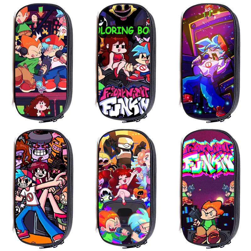 

3D Friday Night Funkin Makeup Box Mochila Video Game Kids Pencil Case School Supplies Stationery Storage Pouch Women CosmeticBag