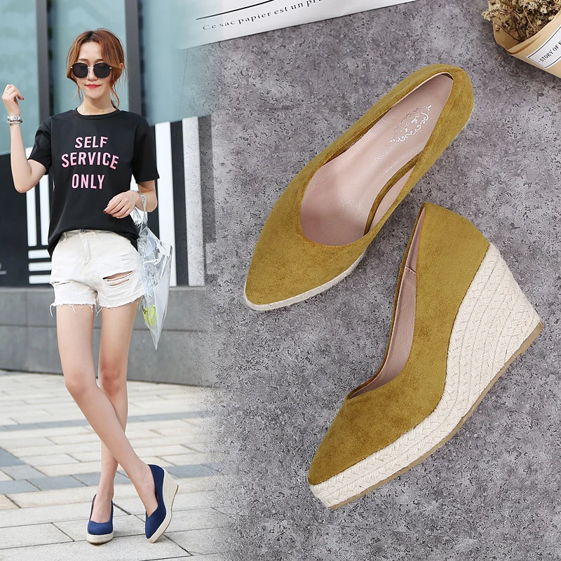 

Корейские женские туфли, женская обувь, платформа для сабо, с закрытым носком, с острым носком, подходящие ко всему платья, криперы, удобные н...