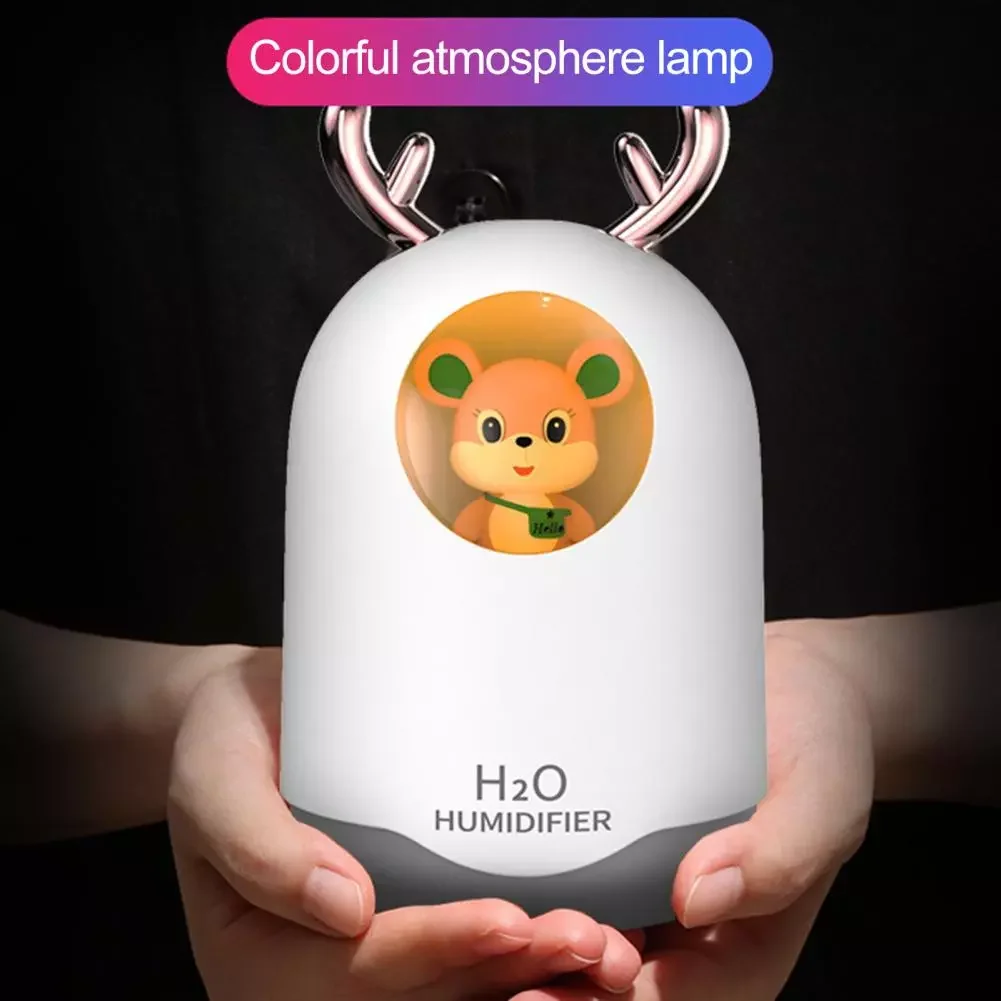 

NEW2023 Mist Humidifier 1 Set Useful Night Light Portable Mini Cartoon Aroma Diffuser Bedroom Supplies
