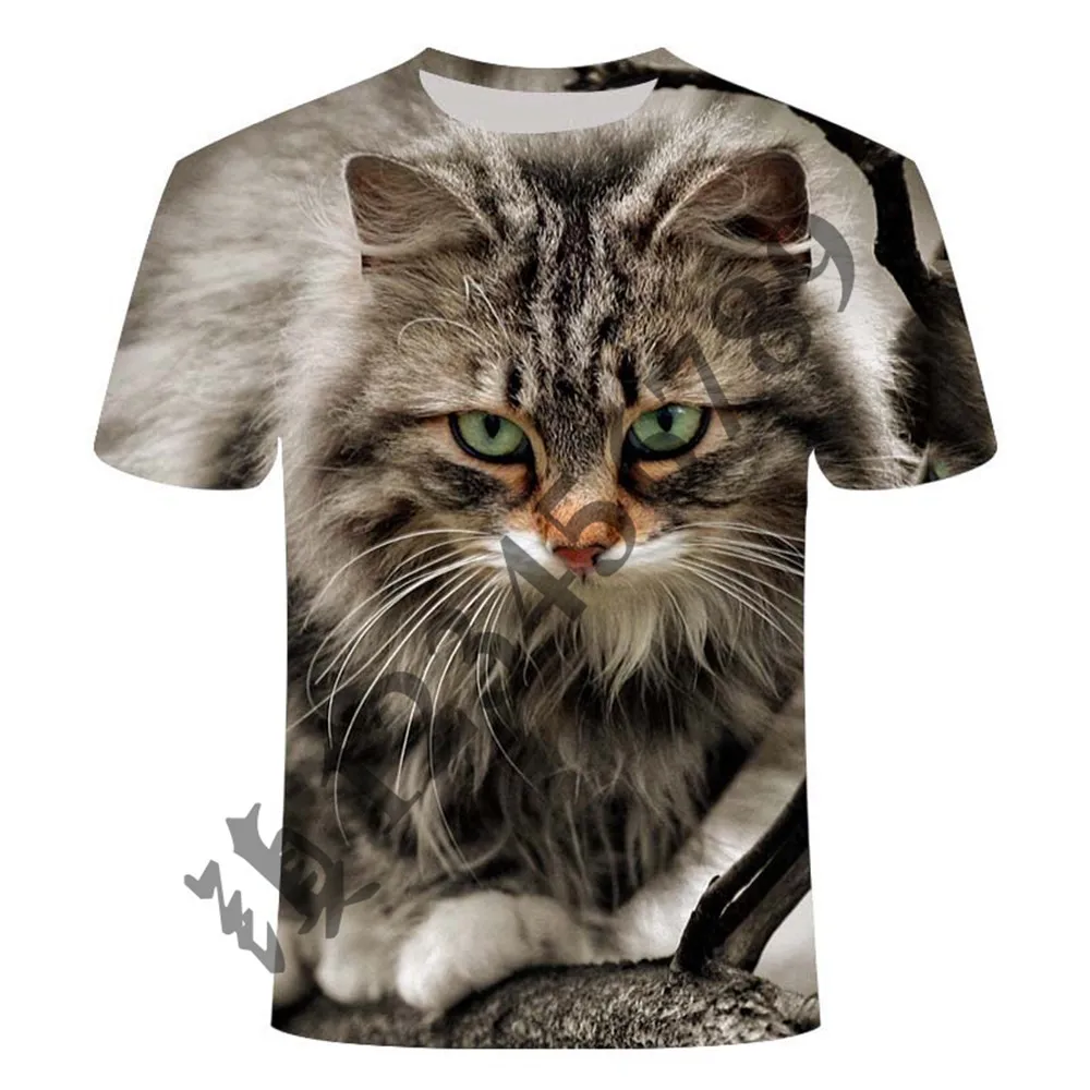 

3D T Shirt Oversized -shir T Shirts for Men Clothing Animals Print Pet Cats New 2022 Casual Mens Clothes Summer T-shirt Punk